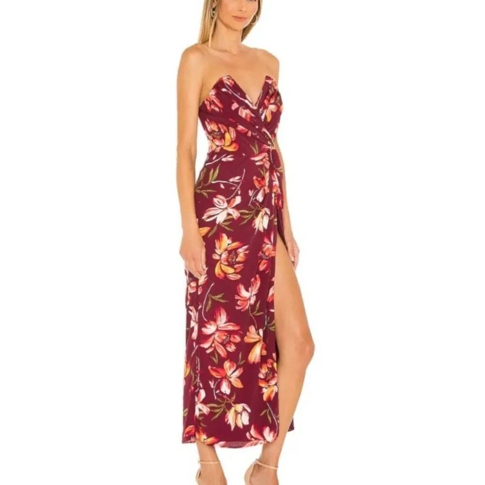 NWT Katie May Come On Home Dress in Bordeaux/Nude sz Large